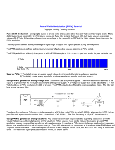 Pulse Width Modulation (PWM) Tutorial