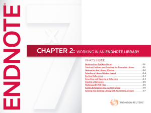 Working in an endnote Library
