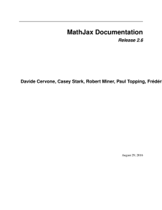 MathJax Documentation