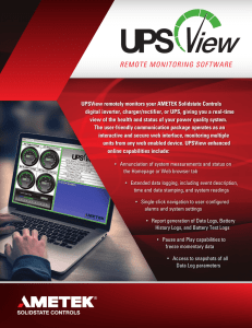 UPSView Brochure - AMETEK Solidstate Controls