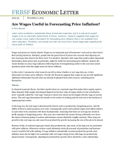 Are Wages Useful in Forecasting Price Inflation?