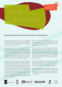 Responsible Science Communication with Children and Young