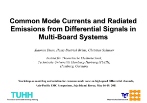 Common Mode Currents and Radiated Emissions from Differential