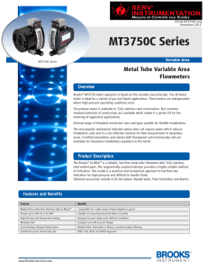 DSMT3750 - Industrial model, Metal Tube, small flow