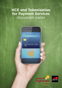 HCE and Tokenisation for Payment Services discussion paper
