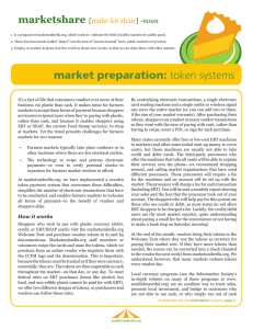 market preparation: token systems