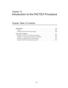 Introduction to the FACTEX Procedure