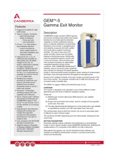 GEM-5 Gamma Exit Monitor Data Sheet