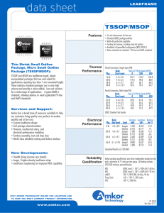 Amkor TSSOP / MSOP Data Sheet