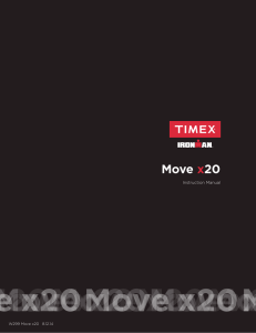 TIMEX IRONMAN Move x20 Activity Tracker Full Instruction Manual