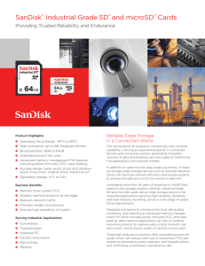 SanDisk® Industrial Grade SD™ and microSD™ Cards