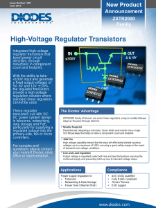 High-Voltage Regulator Transistors