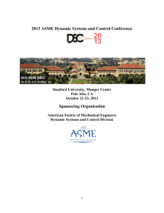 2013 ASME Dynamic Systems and Control Conference Sponsoring