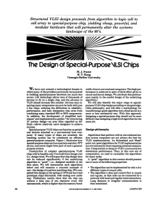 The Design of Special-Purpose VLSI Chips