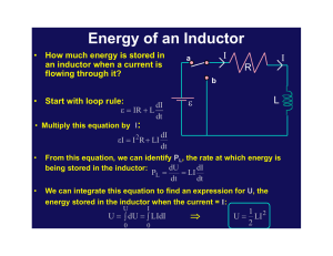 Energy of an Inductor