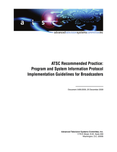ATSC Recommended Practice: Program and System Information