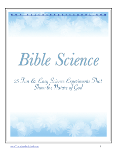 25 Bible Science Experiments