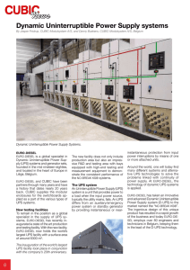Dynamic Uninterruptible Power Supply systems - EURO