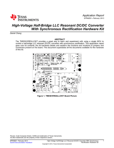 High-Voltage Half-Bridge LLC Resonant DC/DC