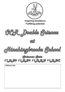 Year 11 Parents` Evening OCR Double Science Handout PDF File