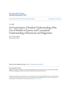 An Examination of Student Understanding of the Use of Models in