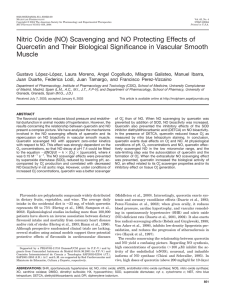 (NO) Scavenging and NO Protecting Effects of Quercetin and Their