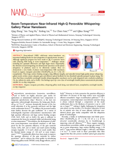 Room-Temperature Near-Infrared High‑Q Perovskite Whispering