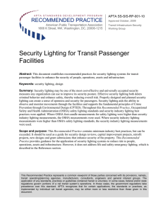 Security Lighting for Transit Passenger Facilities