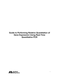 Guide to performing relative quantitation of gene expression using