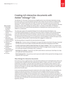 Creating rich interactive documents with Adobe® InDesign® CS5
