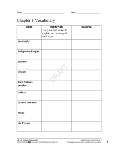 Chapter 1 Vocabulary