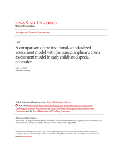 A comparison of the traditional, standardized assessment model