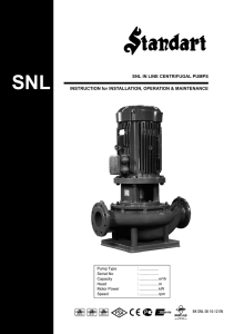 SNL IN LINE CENTRIFUGAL PUMPS