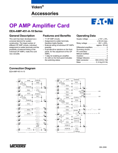 OP AMP Amplifier Card