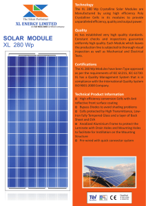 SOLAR MODULE XL 280 Wp
