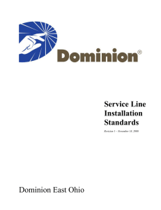 Service Line Installation Standards Dominion East Ohio