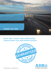 Spare Parts brochure. - ADB Airfield Solutions