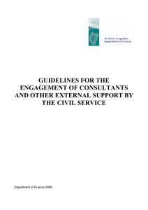 guidelines for the engagement of consultants and other