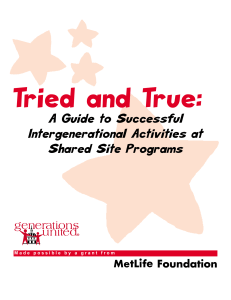Tried and True: A Guide to Successful Intergenerational Activities at