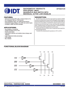 IDTQS3125 QUICKSWITCH® PRODUCTS HIGH