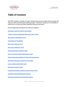 Table of Contents - Pegasus Lighting
