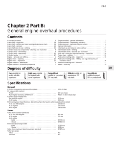 Chapter 2 Part B: General engine overhaul procedures