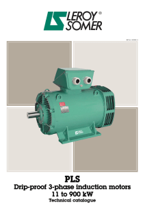 PLS Drip-proof 3-phase induction motors 11 to 900 kW