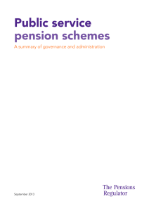 Public service schemes - a summary of