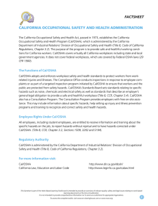 California Occupational Safety and Health Administration