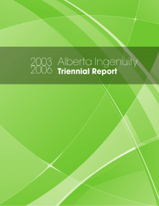 2006 Alberta Ingenuity Triennial Report