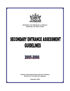SEA Guidelines - Ministry of Education