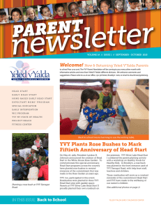September / October 2015 - Yeled V`Yalda Early Childhood Center
