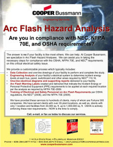 Are you in compliance with NEC, NFPA 70E, and OSHA