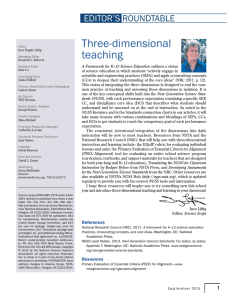 Three-dimensional teaching - National Science Teachers Association